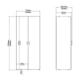 Space Package - Bedside 1 Drawer + Chest of 3 Drawers + Wardrobe with 2 Doors in White