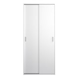Space Wardrobe with 2 Sliding Doors in White
