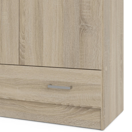 Space Wardrobe with 2 doors + 1 drawer in Oak 1700