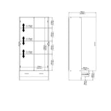 Space Wardrobe with 2 doors + 1 drawer in Oak 1700