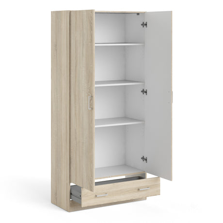 Space Wardrobe with 2 doors + 1 drawer in Oak 1700