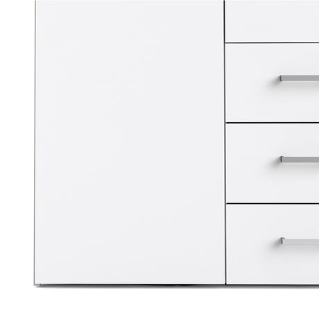 Space Wardrobe - 4 Doors 3 Drawers in White 2000