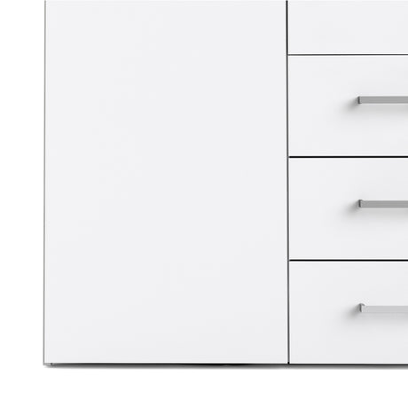 Space Wardrobe - 4 Doors 3 Drawers in White 2000