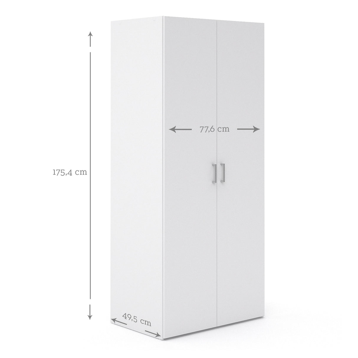 Space Wardrobe with 2 doors White 1750
