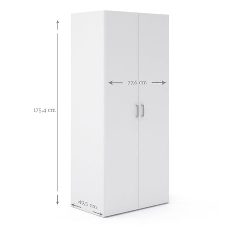 Space Wardrobe with 2 doors White 1750