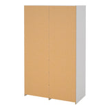 Line Wardrobe with 2 Sliding Doors and 4 Drawers in White