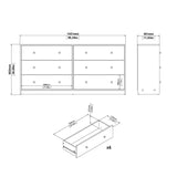 May Chest of 6 Drawers (3+3) in Black