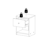 May Bedside 1 Drawer in White