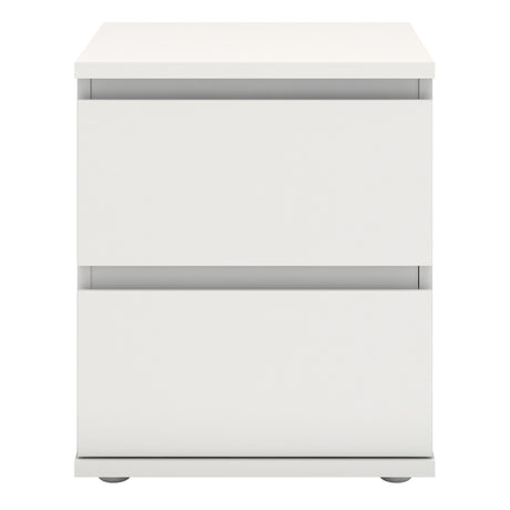 Nova Bedside 2 Drawer in White