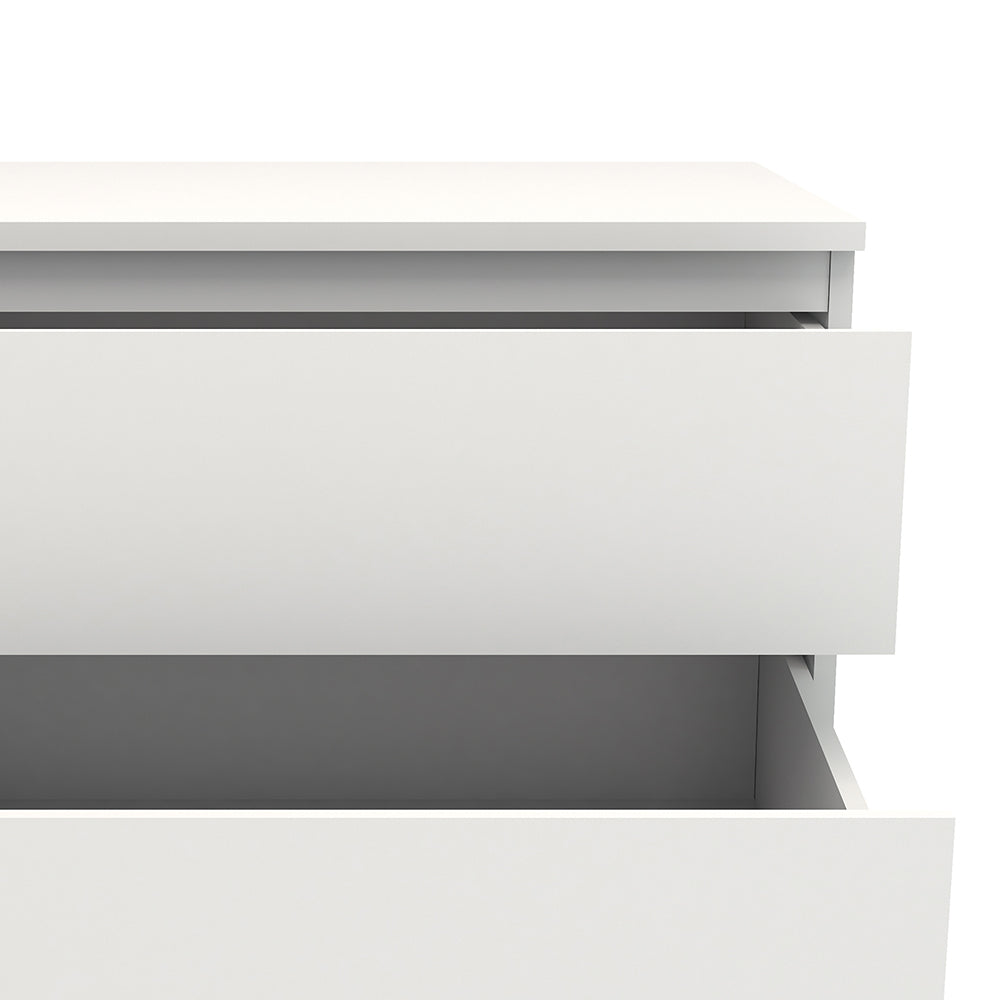 Nova Narrow 5 Drawer Chest in White