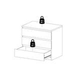 Naia Chest of 3 Drawers in Cashmere Jackson Hickory