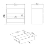 Naia Chest of 3 Drawers in Cashmere Jackson Hickory