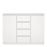 Naia Sideboard 4 Drawers 2 Doors in White