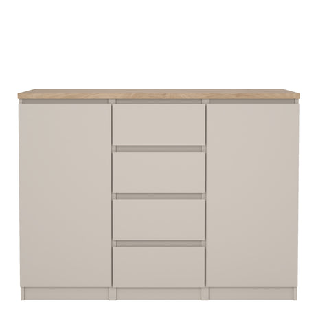 Naia Sideboard 4 Drawers 2 Doors in Cashmere Jackson Hickory