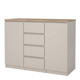 Naia Sideboard 4 Drawers 2 Doors in Cashmere Jackson Hickory