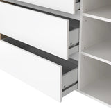 Next Sideboard with 1 Door and 3 Drawers Jackson Hickory White High Gloss