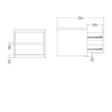 Next Nightstand 2 Drawers Jackson Hickory White High Gloss