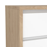 Next Nightstand 2 Drawers Jackson Hickory White High Gloss