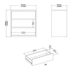 Next Chest 3 Drawers Jackson Hickory White High Gloss