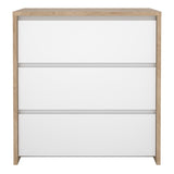 Next Chest 3 Drawers Jackson Hickory White High Gloss
