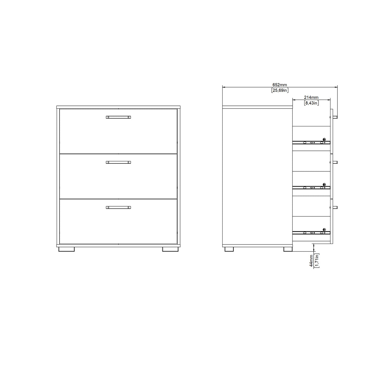Sofia Chest 3 Drawers Jackson Hickory