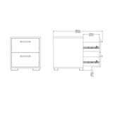 Sofia Nightstand 2 Drawers Jackson Hickory