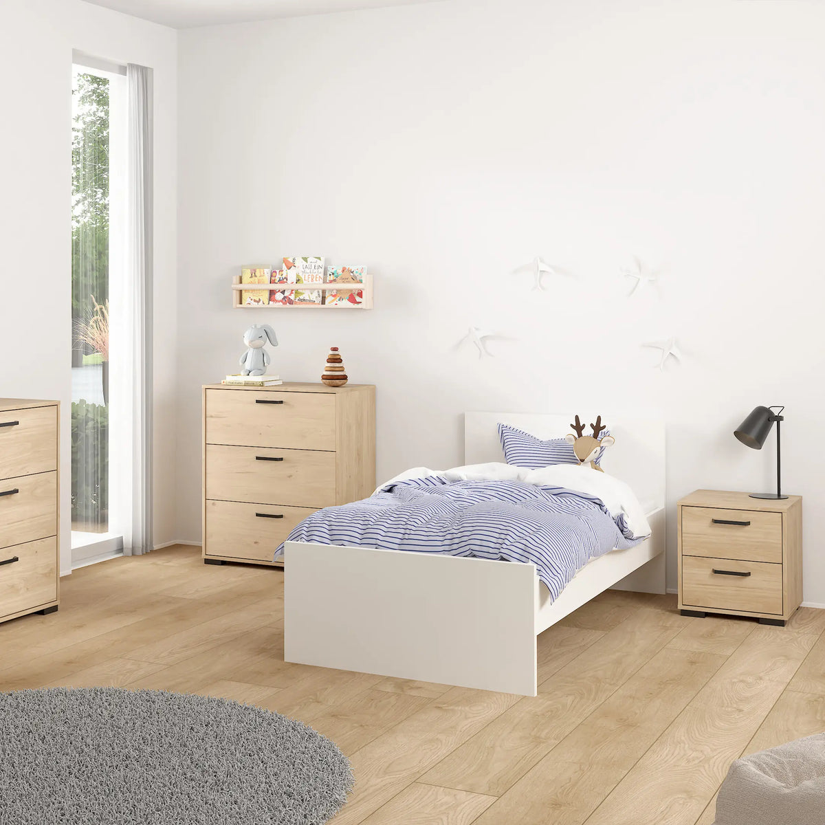 Sofia Nightstand 2 Drawers Jackson Hickory