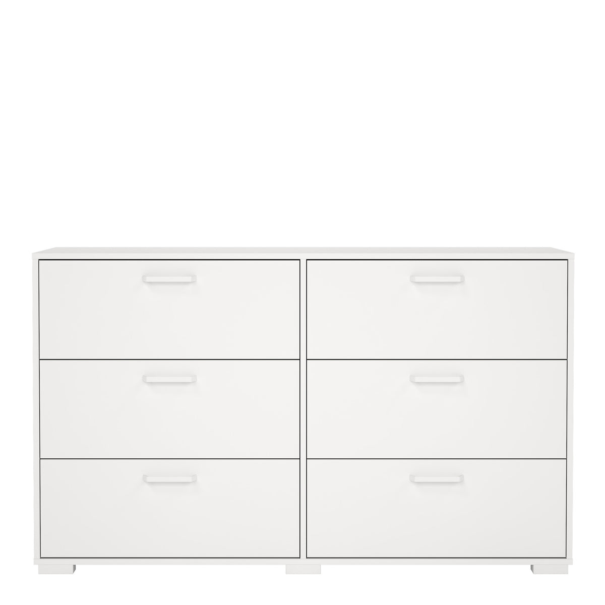 Sofia Double Dresser 6 Drawers White