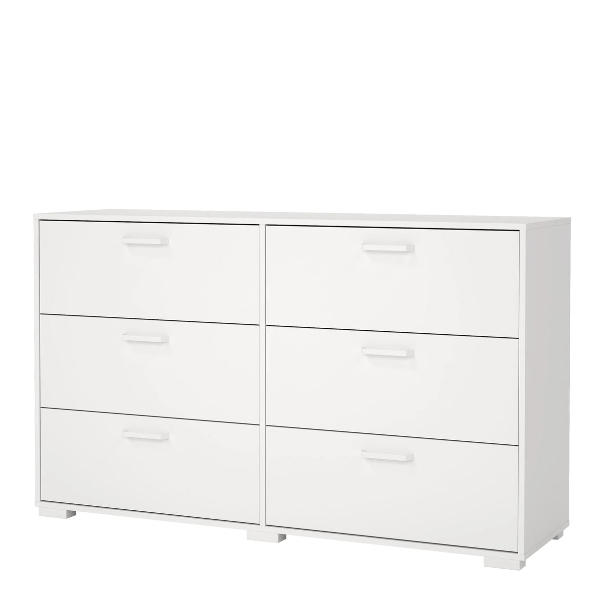 Sofia Double Dresser 6 Drawers White