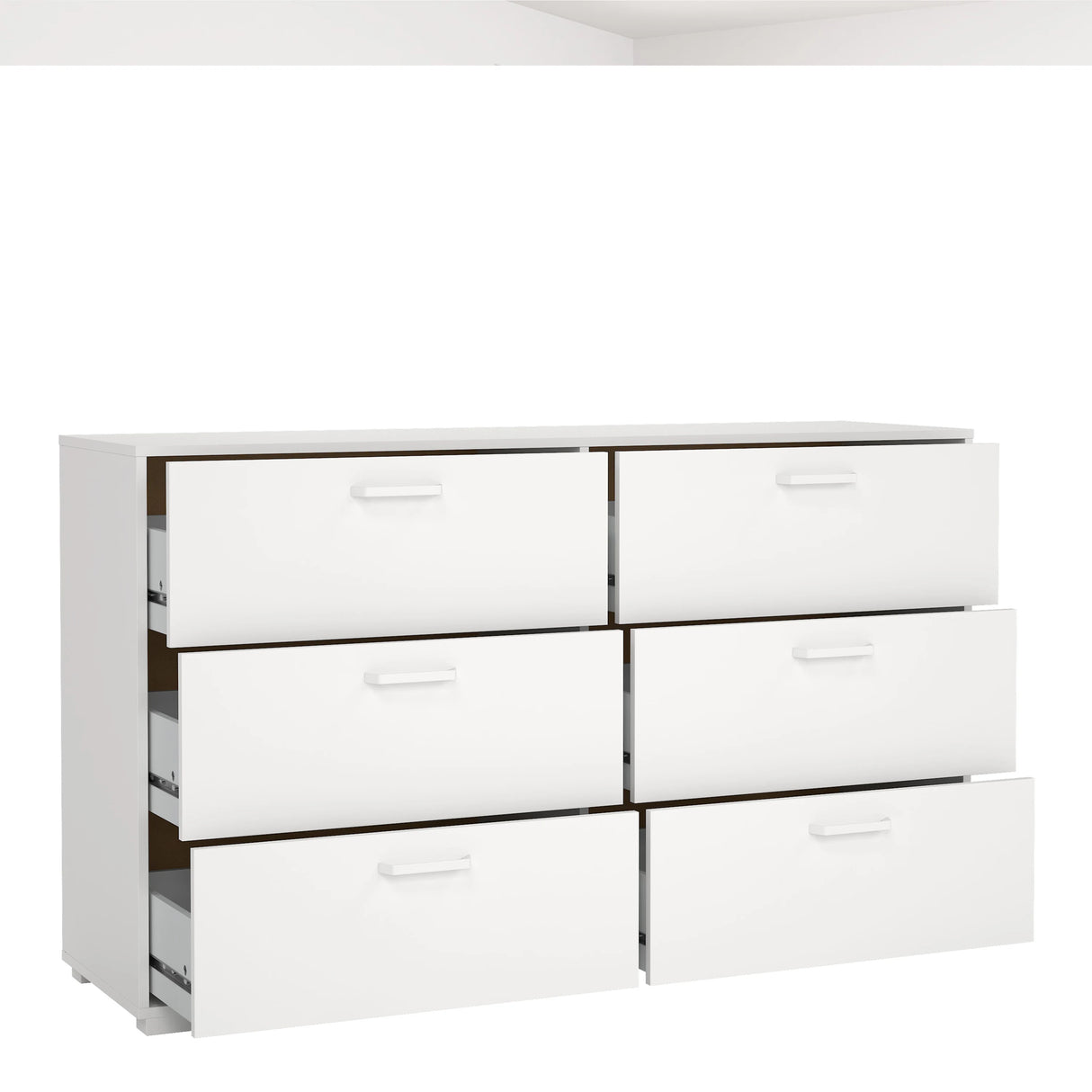 Sofia Double Dresser 6 Drawers White