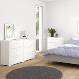 Sofia Double Dresser 6 Drawers White