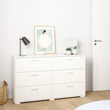 Sofia Double Dresser 6 Drawers White