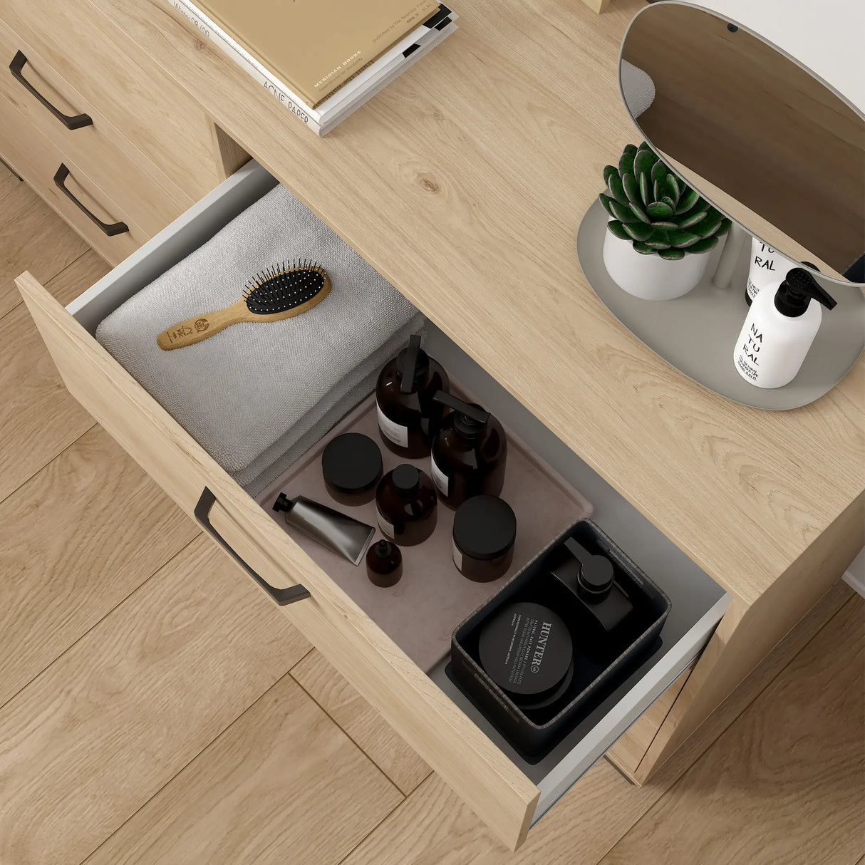 Sofia Double Dresser 6 Drawers Jackson Hickory