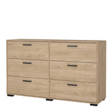 Sofia Double Dresser 6 Drawers Jackson Hickory