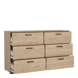 Sofia Double Dresser 6 Drawers Jackson Hickory