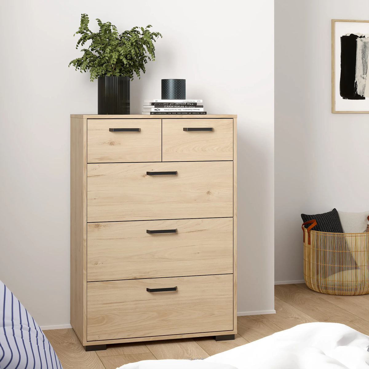 Sofia Chest 3 + 2 Drawers Jackson Hickory