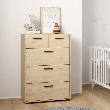 Sofia Chest 3 + 2 Drawers Jackson Hickory