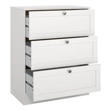 Brande Chest with 3 Frame Drawers in White