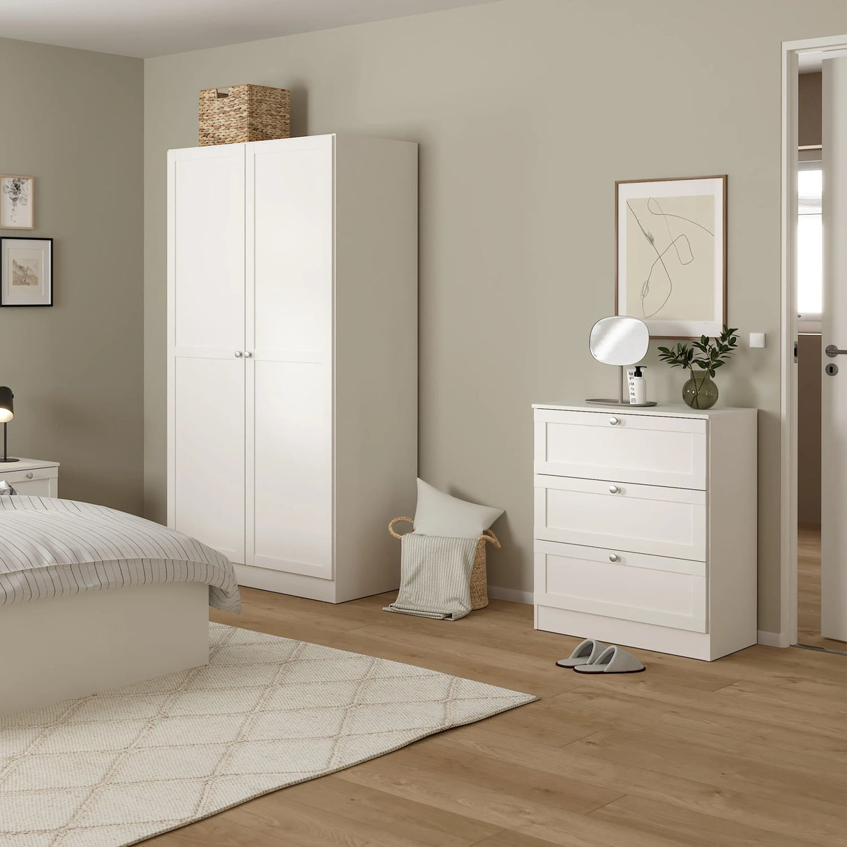 Brande Chest with 3 Frame Drawers in White
