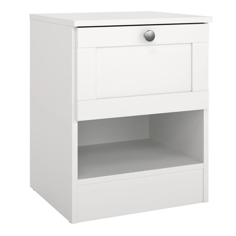 Brande Nightstand with 1 Frame Drawer in White