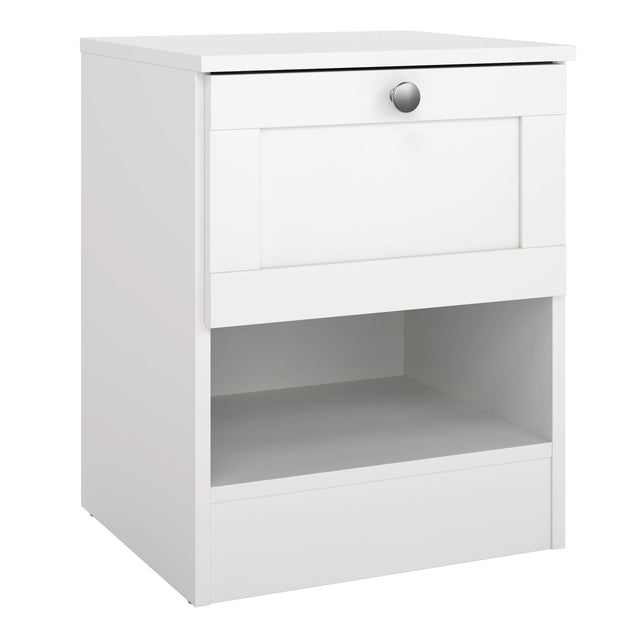 Brande Nightstand with 1 Frame Drawer in White