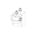 Brande Nightstand with 1 Frame Drawer in White