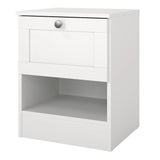 Brande Nightstand with 1 Frame Drawer in White