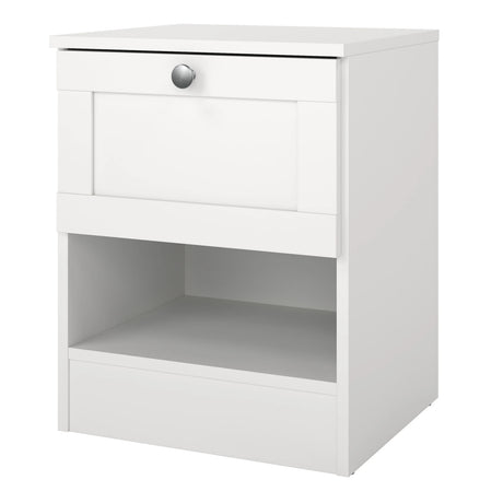 Brande Nightstand with 1 Frame Drawer in White
