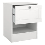 Brande Nightstand with 1 Frame Drawer in White