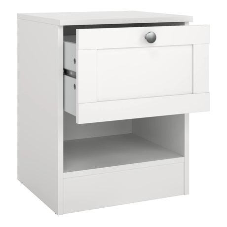 Brande Nightstand with 1 Frame Drawer in White