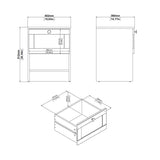 Brande Nightstand with1 Frame Drawer in Jackson Hickory
