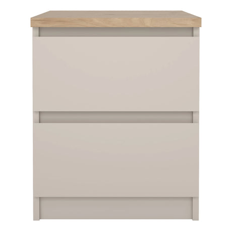 Naia Bedside 2 Drawers in Cashmere Jackson Hickory