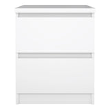 Naia Bedside 2 Drawers in White high gloss
