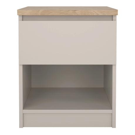 Naia Bedside 1 Drawer 1 Shelf in Cashmere Jackson Hickory